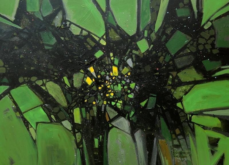 Abstract acrylic painting titled 'Untitled 5', 36x48 inches, by artist Sagar Bondre on Canvas