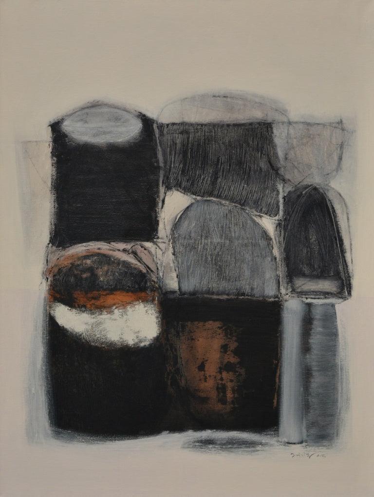 Abstract acrylic painting titled 'Untitled 5', 48x36 inches, by artist Yogesh Patil on Canvas