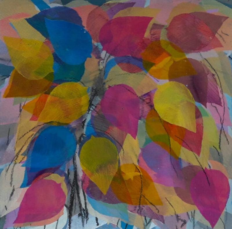 Nature acrylic painting titled 'Untitled 5', 12x12 inches, by artist Rahim Mirza on Paper