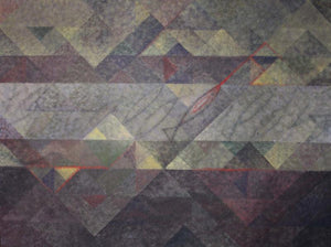 Abstract acrylic painting titled 'Untitled 5', 36x48 inches, by artist Mansi Palshikar on Canvas