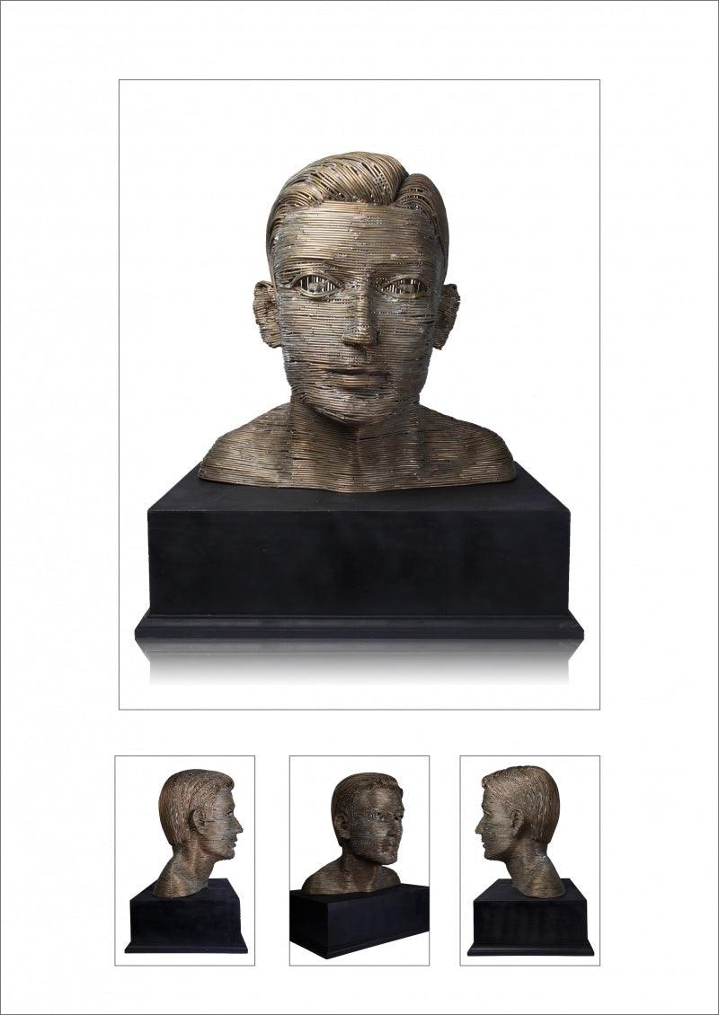 Figurative sculpture titled 'Untitled 5', 24x24x19 inches, by artist Prabhakar Singh on Brass