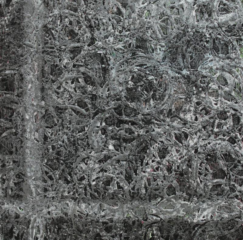 Abstract mixed media painting titled 'Untitled 5', 6x6 inches, by artist Priya Dhoot on Paper