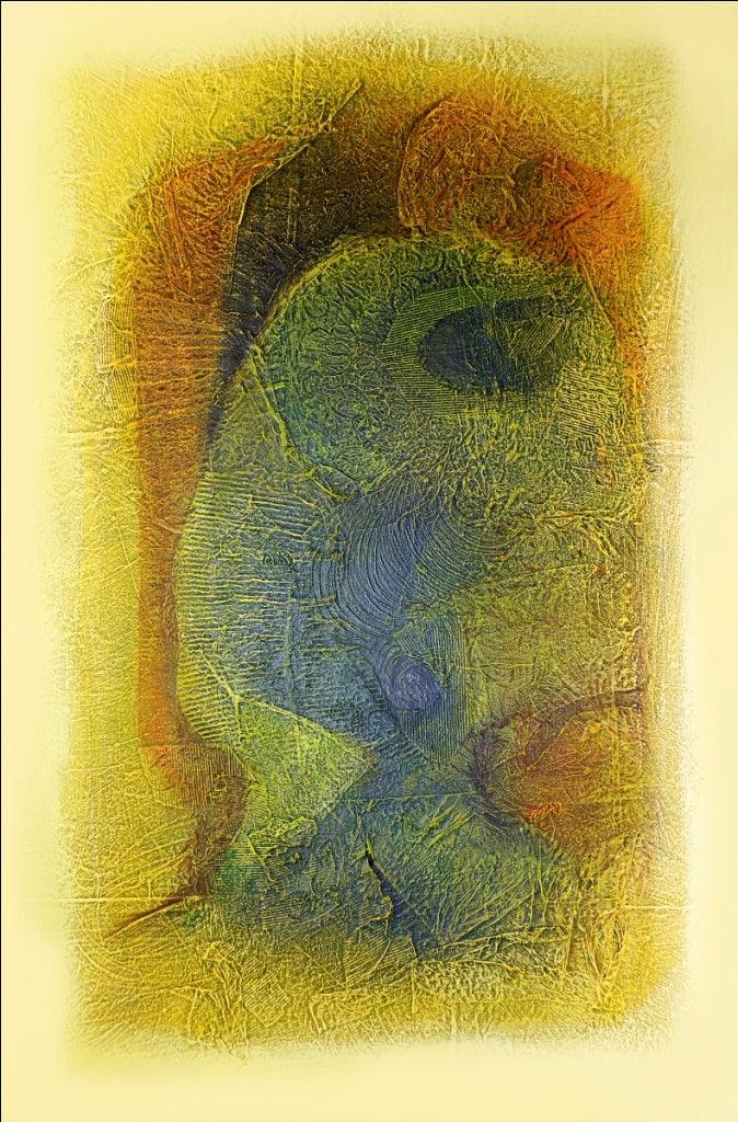 Abstract mixed media painting titled 'Untitled 5', 72x48 inches, by artist Sanju Jain on Canvas