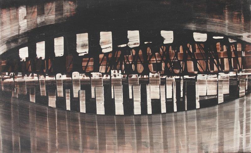 Abstract ink drawing titled 'Untitled 5', 9x15 inches, by artist Amit Thorat on Paper