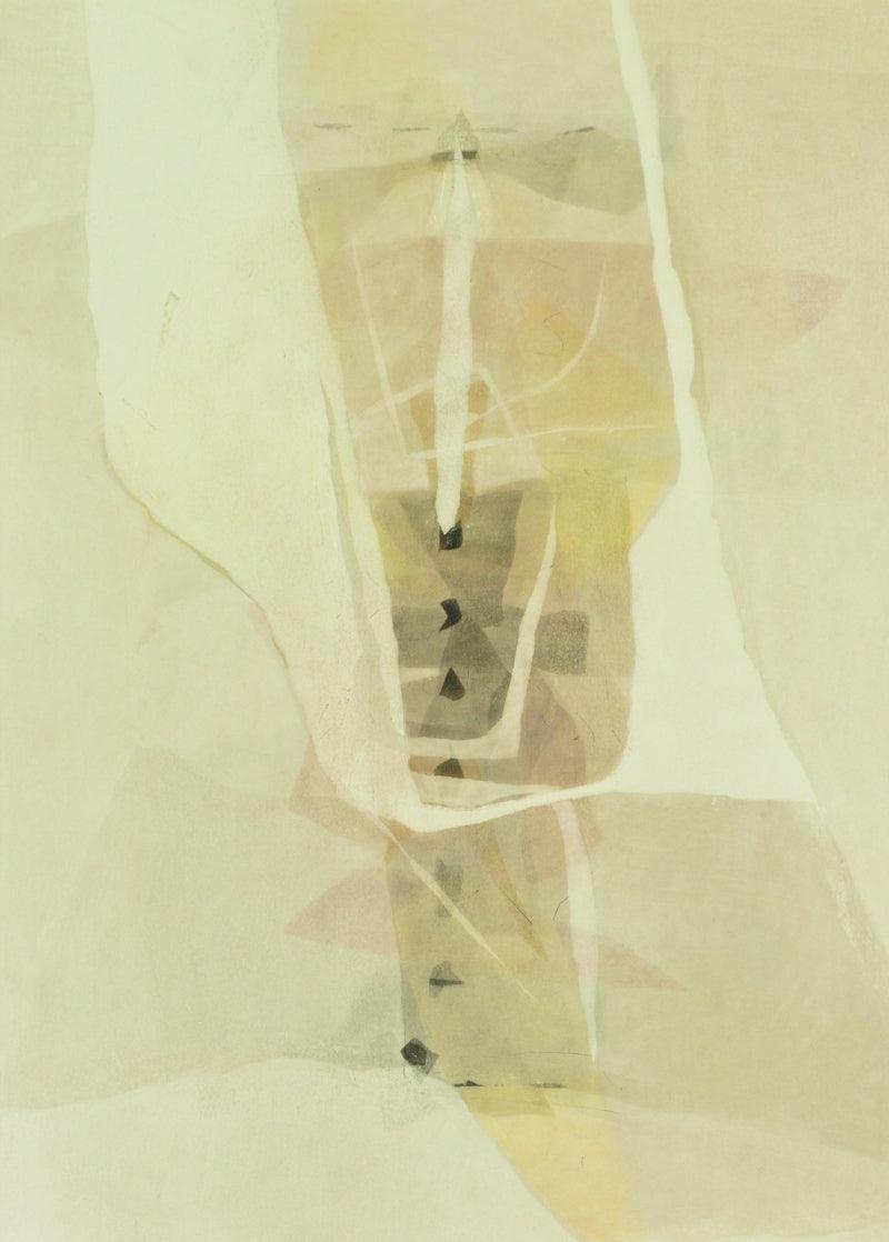 Abstract soft pastel drawing titled 'Untitled 5', 40x30 inches, by artist Jyotiprakash Sethy on Mount Paper