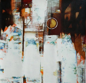 Abstract acrylic painting titled 'Untitled 5', 24x24 inches, by artist Stalin Joseph on Canvas