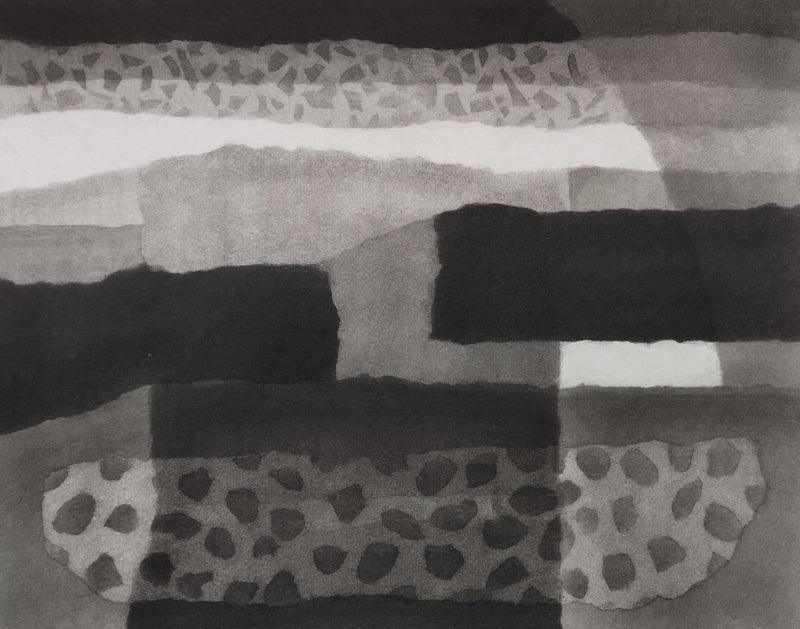 Abstract charcoal drawing titled 'Untitled 5', 11x14 inches, by artist Munish Sharma on Paper