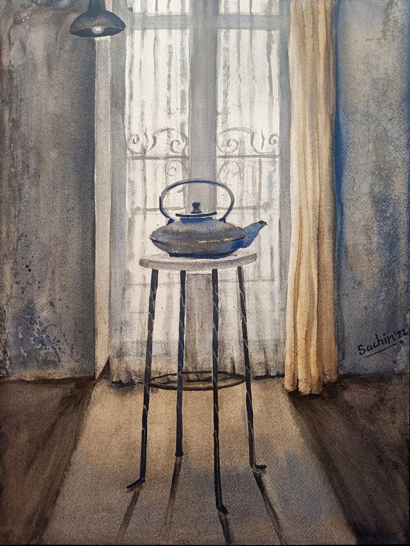 Still-life watercolor painting titled 'Untitled 5', 16x12 inches, by artist Sachin Revankar on Paper
