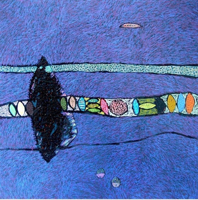 Erotic mixed media titled 'Untitled 5', 22x22 inches, by artist Sandeep Ghule on Paper