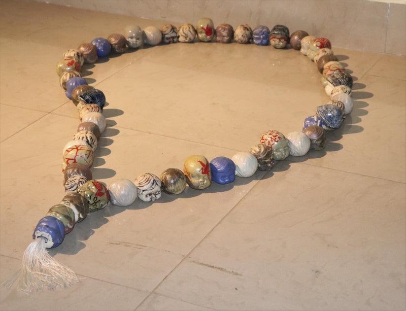 Abstract sculpture titled 'Untitled 5', 36x18x6 inches, by artist Biswajita Moharana on Ceramic