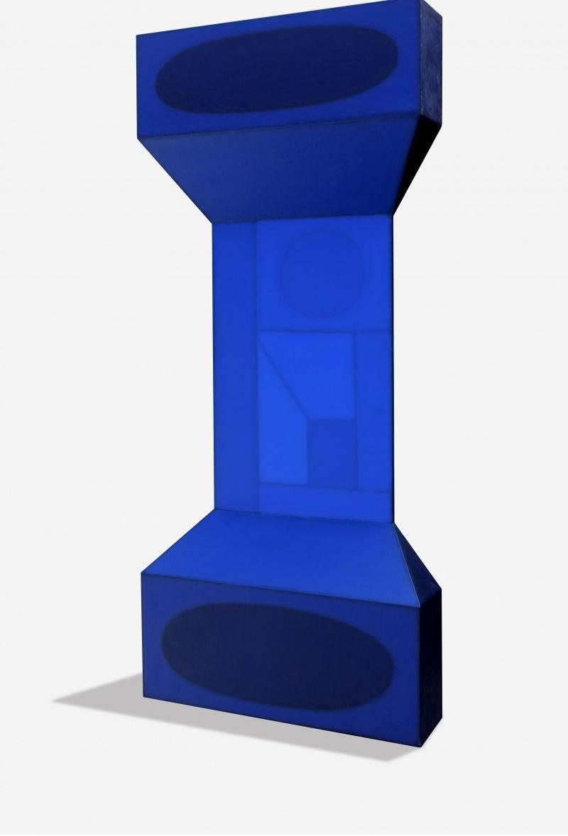 Abstract acrylic painting titled 'Untitled 5', 48x24 inches, by artist Sandip M on Canvas