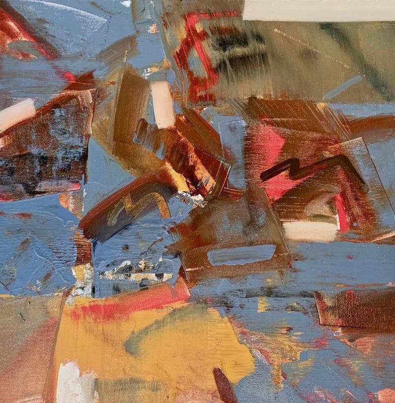 Abstract oil painting titled 'Untitled 5', 24x24 inches, by artist Harshit Bondre on Canvas