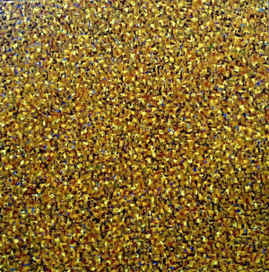 Abstract oil painting titled 'Untitled 5', 36x36 inches, by artist Vinit Kumar on Canvas