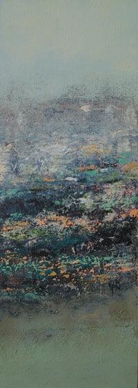 Abstract oil painting titled 'Untitled 5', 22x8 inches, by artist Vipta Kapadia on Canvas