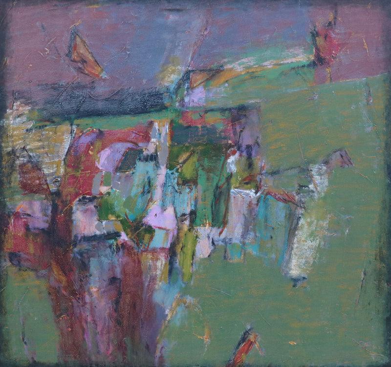 Abstract mixed media painting titled 'Untitled 50', 48x48 inches, by artist Anuja Paturkar on Canvas