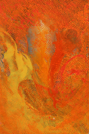 Abstract acrylic painting titled 'Untitled 54', 36x24 inches, by artist Durgesh Birthare on Canvas