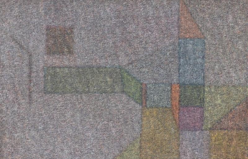 Abstract oil painting titled 'Untitled 6', 16x24 inches, by artist Ganesh Chavan on Canvas