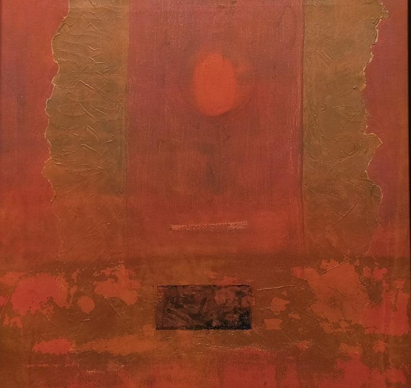 meditation acrylic painting titled 'Untitled 6', 27x27 inches, by artist Biplab Bijoy Dutta on Canvas