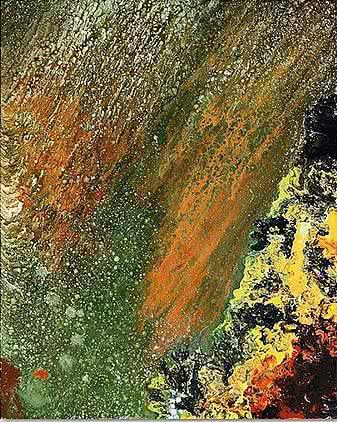 Abstract acrylic painting titled 'Untitled 6', 30x24 inches, by artist Kartikey Sharma on Canvas