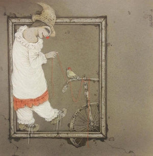 Figurative acrylic painting titled 'Untitled 6', 36x36 inches, by artist Mintu Mallick on Canvas