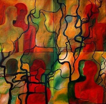Nude acrylic painting titled 'Untitled 6', 36x36 inches, by artist Sunayana Malhotra on Canvas