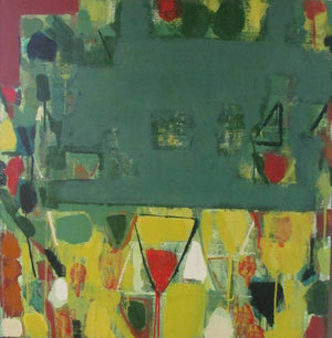 Abstract acrylic painting titled 'Untitled 6', 36x36 inches, by artist Ravindra Pawar on Canvas