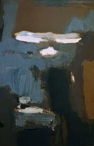 Abstract acrylic painting titled 'Untitled 6', 66x42 inches, by artist Vikas Malhara on Canvas