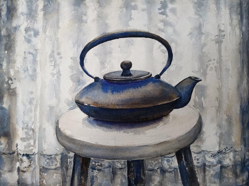 Still-life watercolor painting titled 'Untitled 6', 16x12 inches, by artist Sachin Revankar on Paper