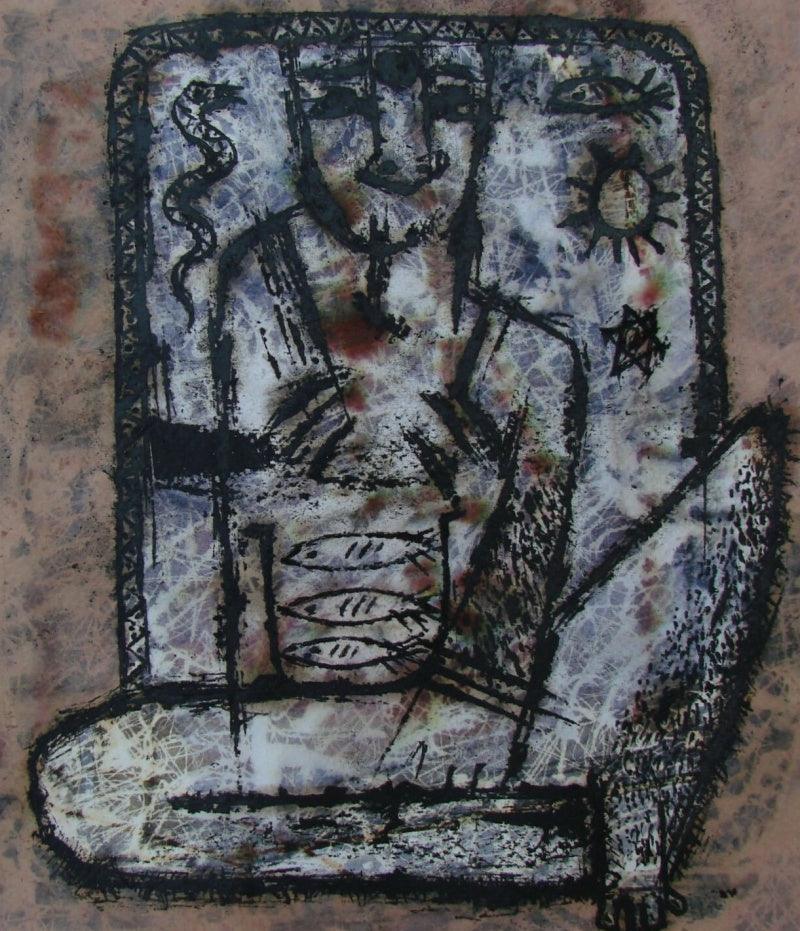 contemporary ink drawing titled 'Untitled 6', 10x8 inches, by artist Sagar Kamble on Paper