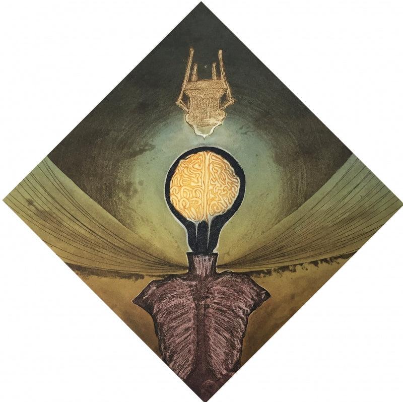 contemporary printmaking titled 'Untitled 6', 24x24 inches, by artist Prashant Kuwar on Paper