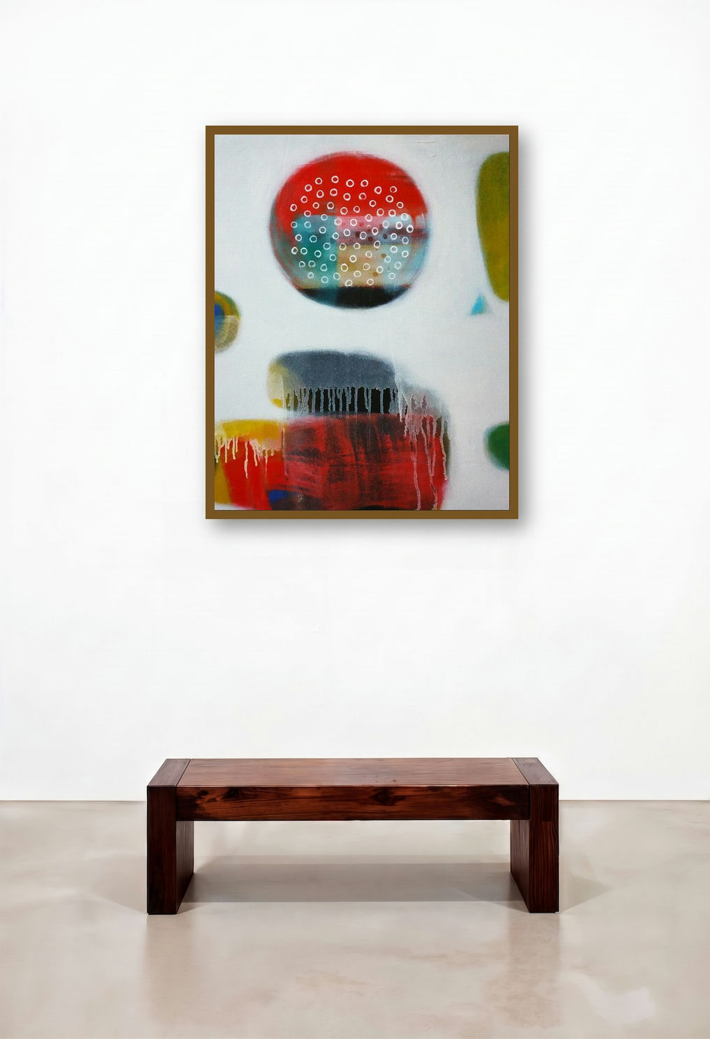 Untitled 6 (Abstract Composition with Red Circle)