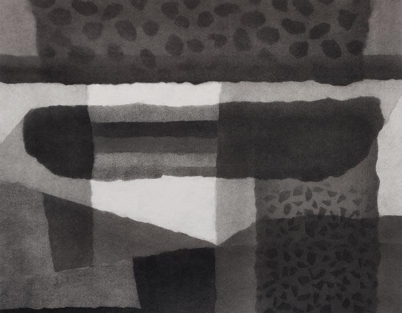 Abstract charcoal drawing titled 'Untitled 6', 11x14 inches, by artist Munish Sharma on Paper