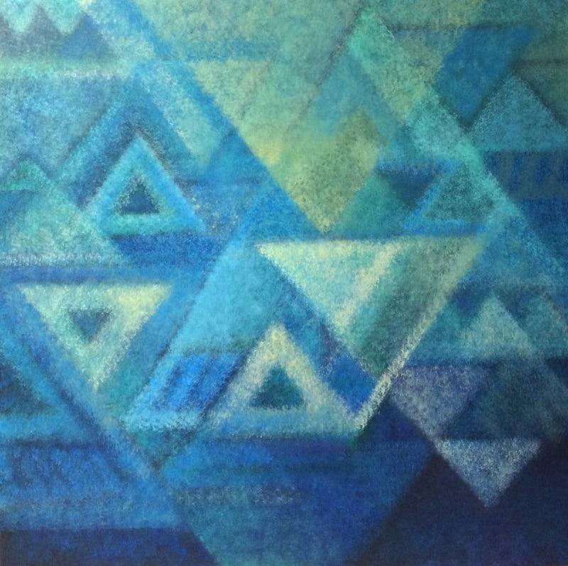 Abstract acrylic painting titled 'Untitled 6', 36x36 inches, by artist Mansi Palshikar on Canvas