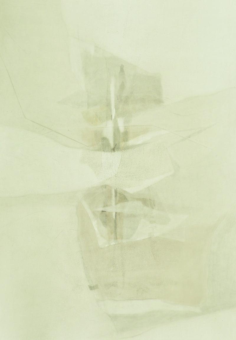 Abstract soft pastel drawing titled 'Untitled 6', 40x30 inches, by artist Jyotiprakash Sethy on Mount Paper