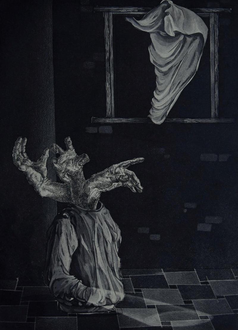 contemporary printmaking titled 'Untitled 6', 12x9 inches, by artist Ankita Daulatabadkar on Paper