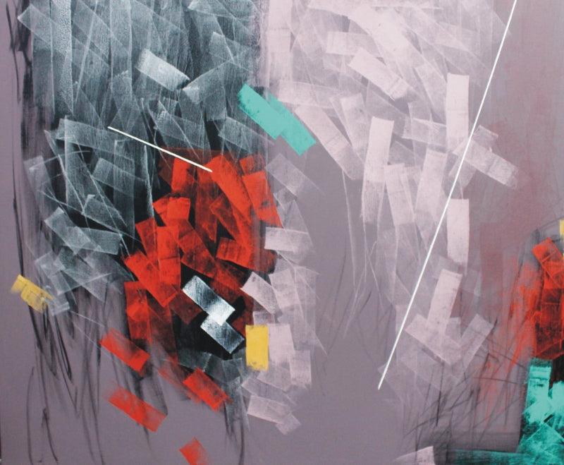 Abstract oil painting titled 'Untitled 66', 36x48 inches, by artist Sudhir Talmale on Canvas