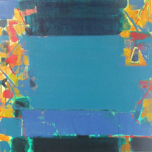 Abstract acrylic painting titled 'Untitled 7', 36x36 inches, by artist Ravindra Pawar on Canvas