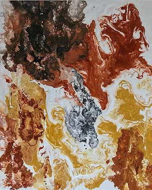 Abstract acrylic painting titled 'Untitled 7', 30x24 inches, by artist Kartikey Sharma on Canvas