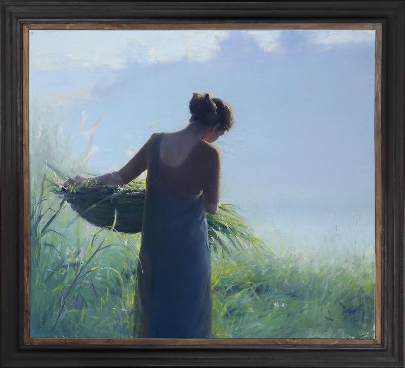 Figurative oil painting titled 'Untitled 7', 36x36 inches, by artist Dilip Dudhane on Canvas