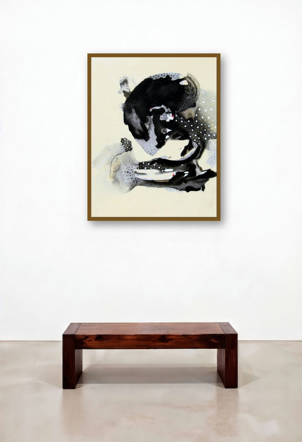 Untitled 7 (Hidden Depths: An Abstract Exploration in Ink and Wash)
