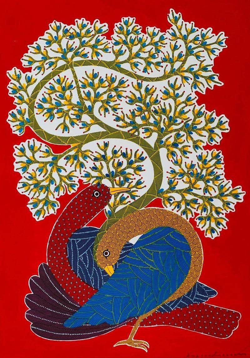 Figurative acrylic painting titled 'Untitled 7', 30x22 inches, by artist Venkat Shyam on Acid Free Paper