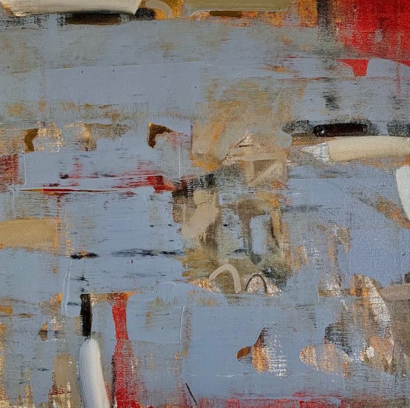 Abstract oil painting titled 'Untitled 7', 24x24 inches, by artist Harshit Bondre on Canvas