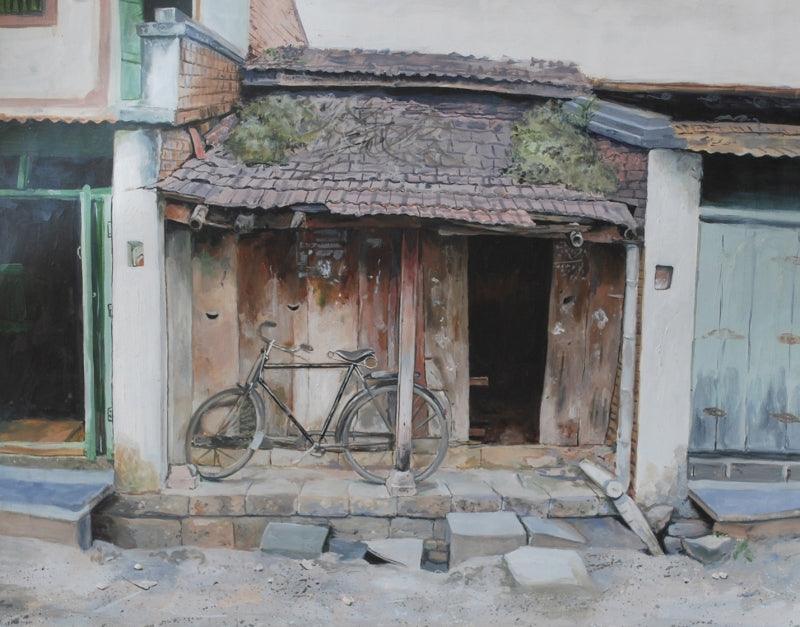 Landscape acrylic painting titled 'Untitled 7', 20x26 inches, by artist Rahul Shedbale on Paper