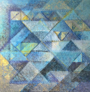 Abstract acrylic painting titled 'Untitled 7', 36x36 inches, by artist Mansi Palshikar on Canvas