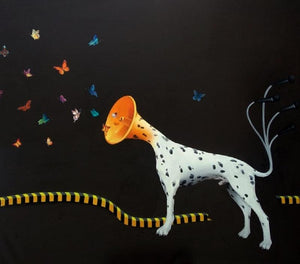Untitled 7 (Butterfly Symphony) by Amit Kumar, Original Acrylic Fantasy Painting on Canvas, X-Large Horizontal Wall Art