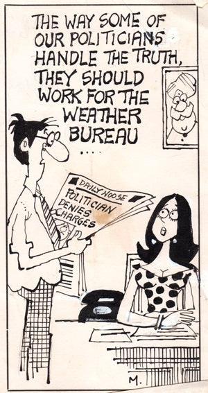 Figurative pen ink drawing titled 'Untitled 73', 6x3 inches, by artist Mario Miranda on Paper