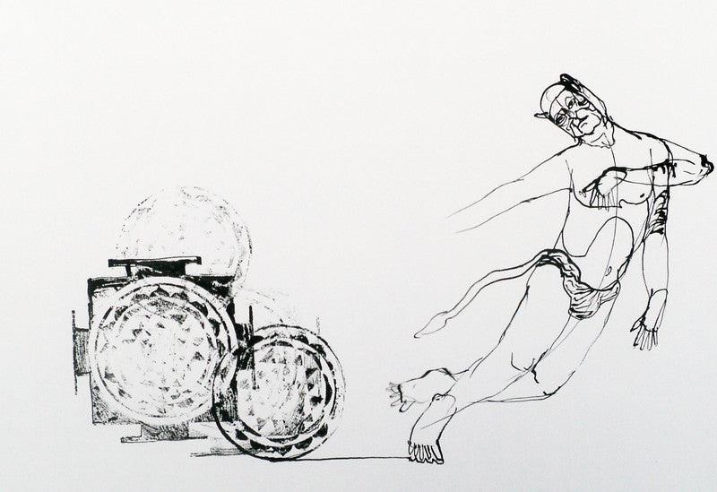 contemporary ink drawing titled 'Untitled 74', 20x25 inches, by artist Abhishek Chourasia on Paper