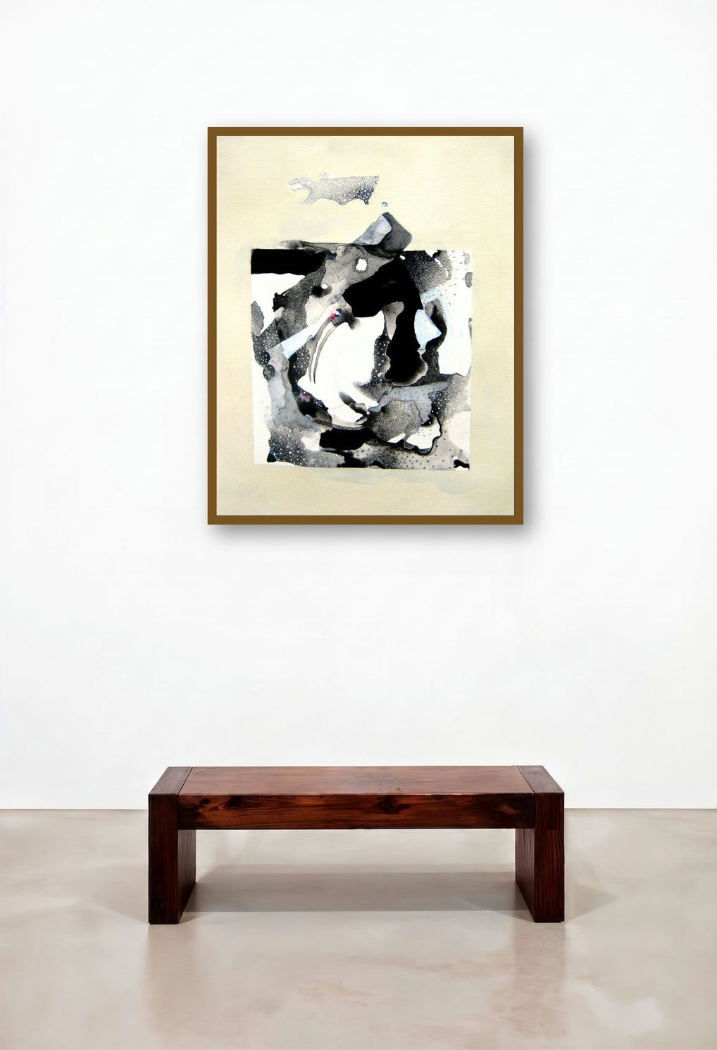 Untitled 8 (Convergence: An Abstract Composition in Ink and Wash)