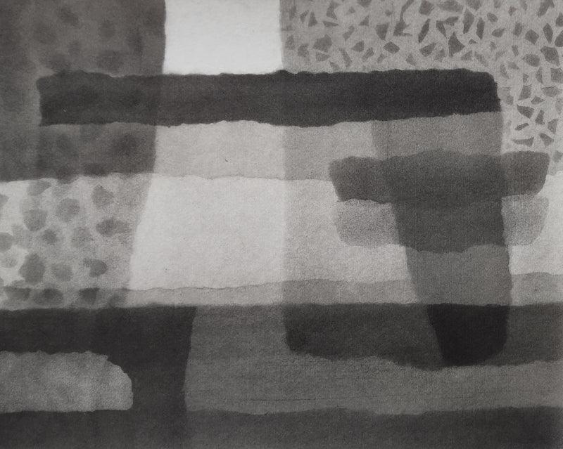 Abstract charcoal drawing titled 'Untitled 8', 11x14 inches, by artist Munish Sharma on Paper