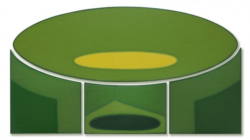 Abstract acrylic painting titled 'Untitled 8', 38x72 inches, by artist Sandip M on Canvas